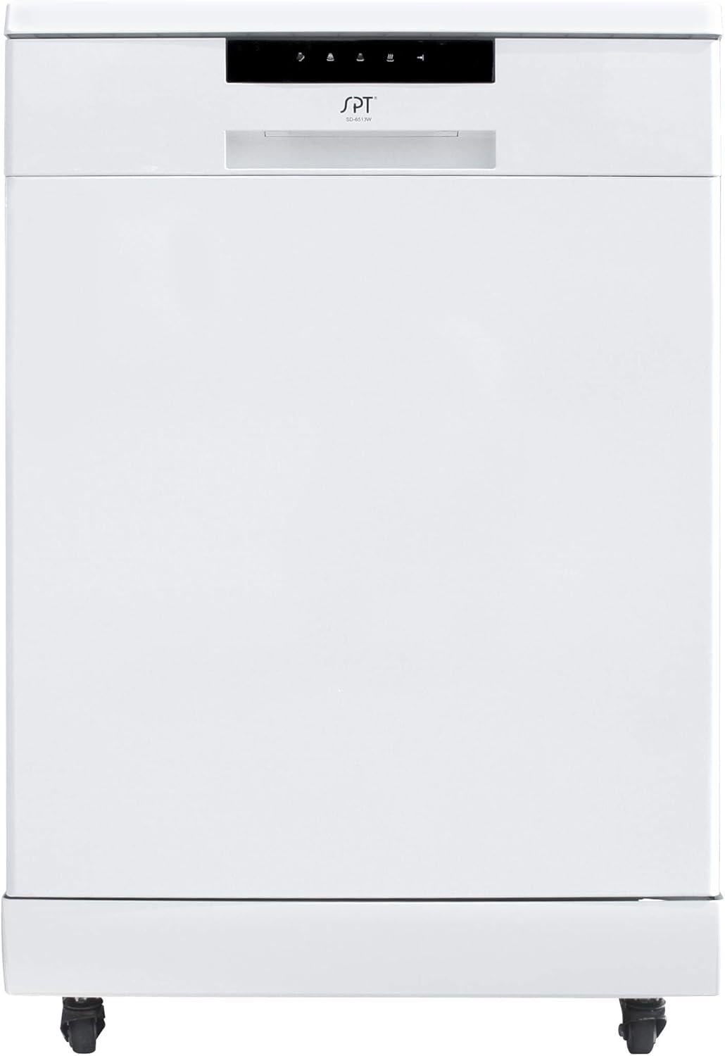 SPT SD-6513WA 24″ Wide Portable Dishwasher with ENERGY STAR, 6 Wash Programs, 10 Place Settings and Stainless Steel Tub – White