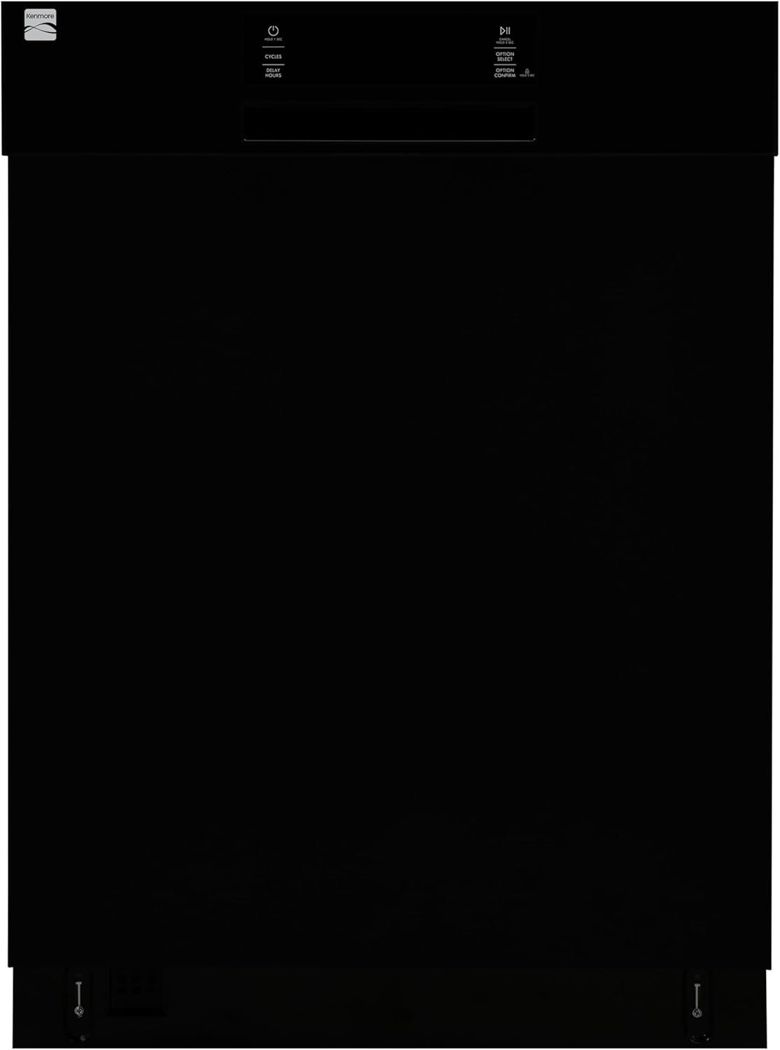 Kenmore 22-14599 24" Built-In Dishwasher - UltraWash, SmartWash, Sanitize Rinse, SmartDry and Leak Detection - 14 Place Settings - 51 DBA - ENERGY STAR Certified - 24" - Black