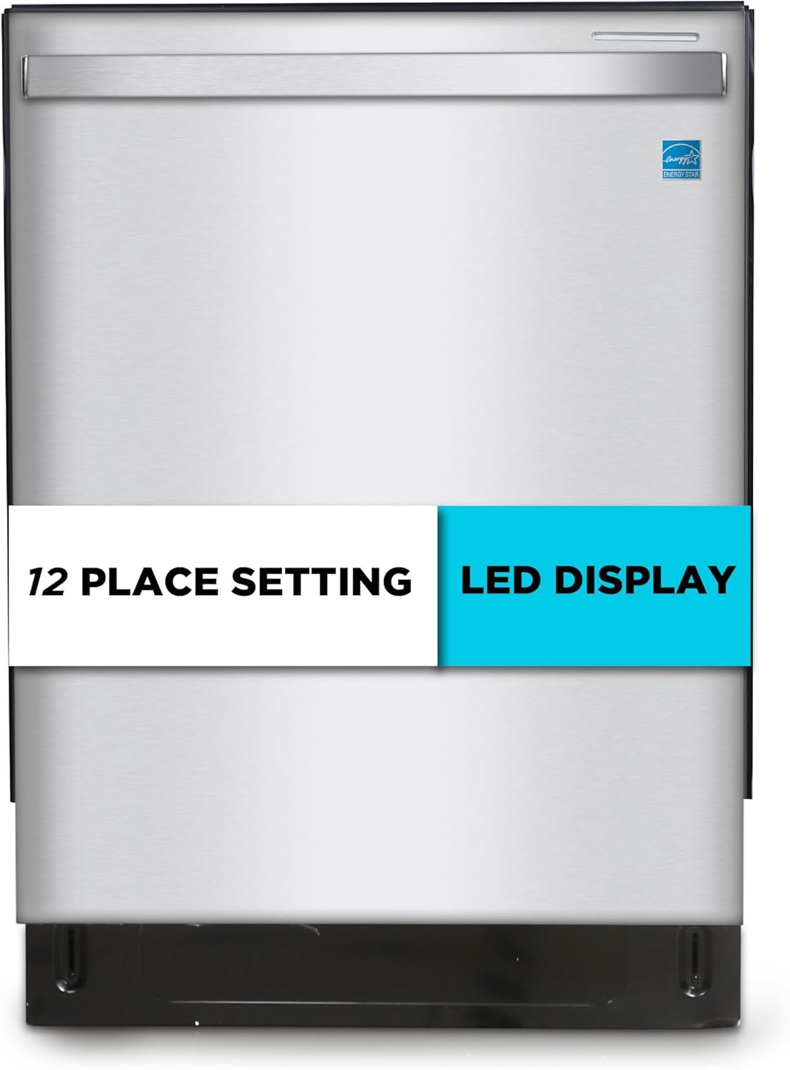 BLACK+DECKER 24" Built-In Dishwasher, Designer Series, 12-Place Setting Capacity with Stainless Steel Tub, Dish Washer with 6 Wash Programs, Low Noise, ENERGY STAR Certified, BDW300MHS