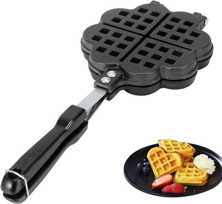 Homemade Lattice Waffle Iron Cast Iron Waffle Cake Pattern Portable Non-stick Griddle Gas Stove Dishwasher Safety Breakfast Butty Baking Cooking Accessories