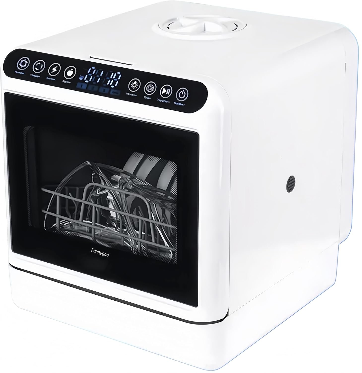 Dishwasher Tabletop dishwasher Portable Small fully automatic dishwasher with four wash modes plus drying and sterilizing modes Can be connected to the tap and filled manually
