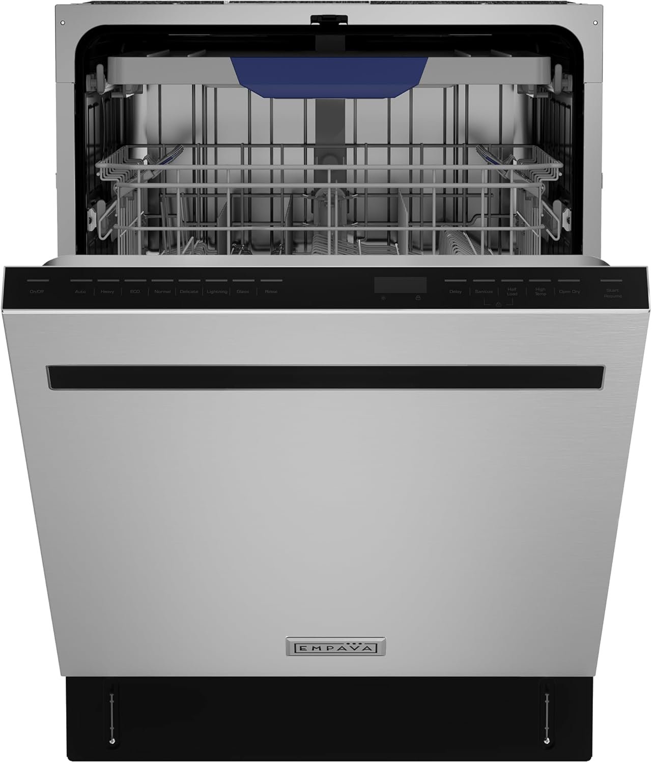 Empava 24” Built-in Dishwasher with Stainless Steel Tub, 15 Place Settings, 8 Wash Cycles, 3rd Racks, Auto Door Dry, 49 dB Quiet, ENERGY STAR Certified