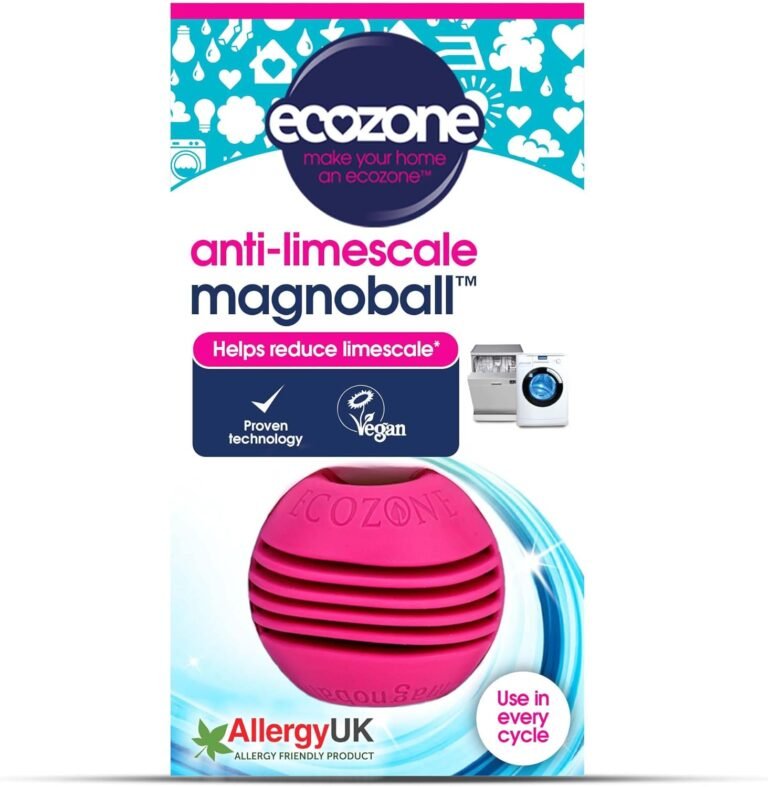 EcoZone Magnoball Anti-Limescale Device for Dishwashers & Washing Machines, Reusable Magnetic Limescale Remover & Descaler, Drum & Interior Cleaner, Vegan & Non Toxic, Scientifically Proven Result