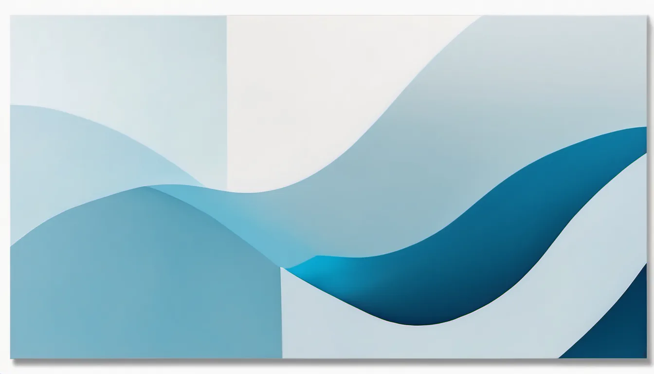Abstract nested arches illustration in sky blue and pale ice on white — decorative header for Built-In Dishwasher Reviews, from the Spec Sheet