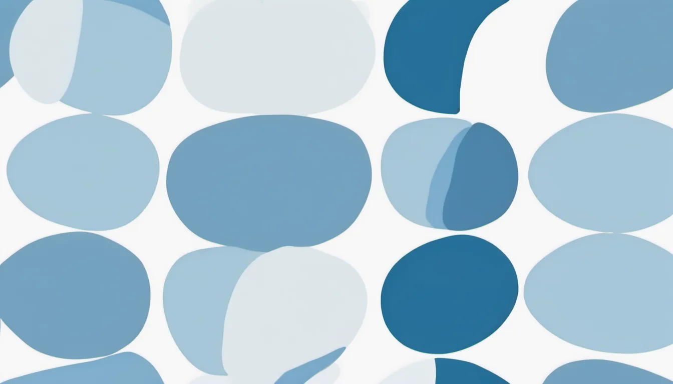 Abstract soft pebble row illustration in sky blue and pale ice on white — decorative header for Countertop Dishwashers: What 52 Spec Sheets Say
