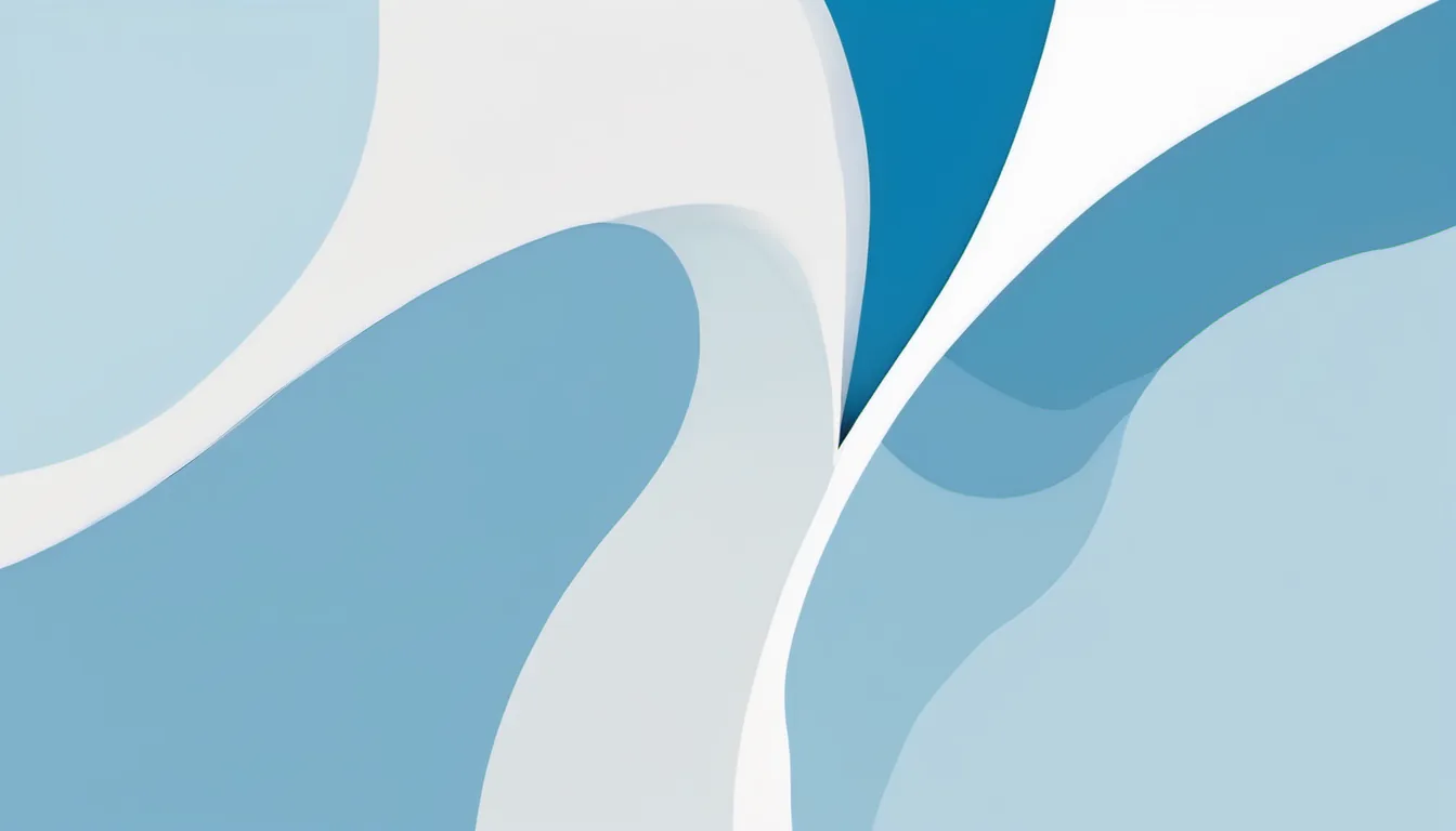 Abstract quiet crescent illustration in sky blue and pale ice on white — decorative header for Dishwasher Comparisons by Model and by Class