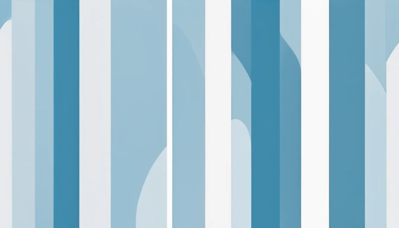 Abstract narrowing funnel illustration in sky blue and pale ice on white — decorative header for Dishwasher Finder: Match a Dishwasher to Your Kitchen